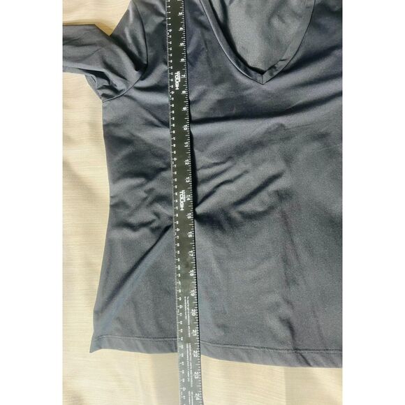 Banana Republic Black V-Neck Meryl Nylon Spandex Long Sleeve Medium - Picture 6 of 7
